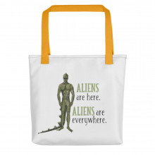 Aliens Are Here Tote Bag, Disclosure, Alien Lover, Alien Invasion, Starseeds, Indigos, Star child, Spirituality