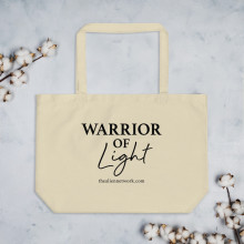 Large Organic Warrior of Light Tote Bag | Spiritual Bags | Starseeds | Indigos | Healer | Spirituality | Lightworker | Manifestation | LOA | Crystals
