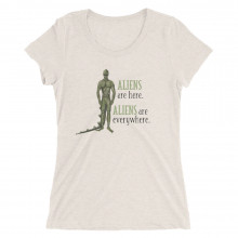 Aliens are Here, Aliens are Everywhere Women's Fitted T-Shirt, Alien Invasion, UFO Shirt, Starseed TShirts, Indigo, Lightworker, Spiritual Shirts